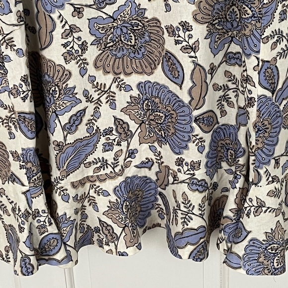 Tommy Hilfiger Linen Blend Sleeveless Provincial Paisley Shift Dress Size 10 - Picture 6 of 14